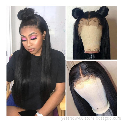 Factory Price Swiss 13X6 Hd Lace Frontal Wig  Plucked Brazilian Hair Wig With Black Women 100% Human Hair Wig Lace Front